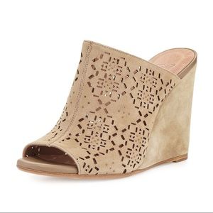Joie Tan Anita Lasercut Suede Wedge
